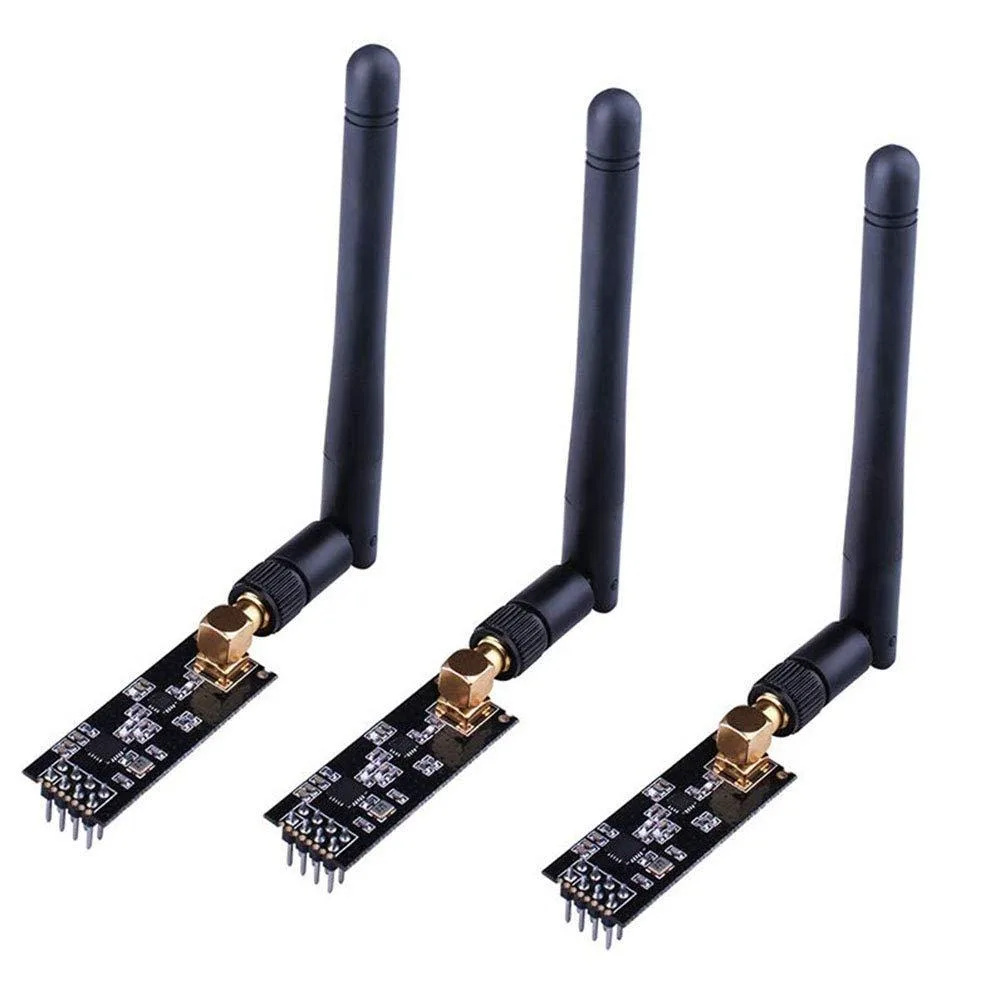 KEHIPI KEHIPI 3pcs NRF24L01+PA+LNA 2.4G 1100m SMA Antenna Development Board — product photo
