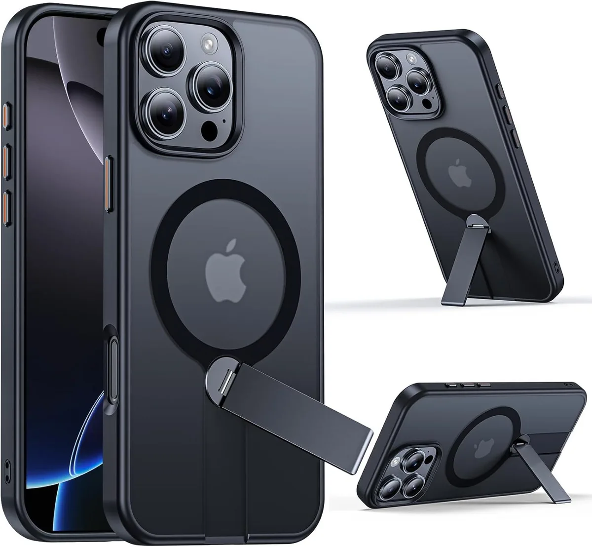 PISKEKAT PISKEKAT iPhone 16 Pro Max Case 360 Spin Stand MagSafe 6.9Black — product photo