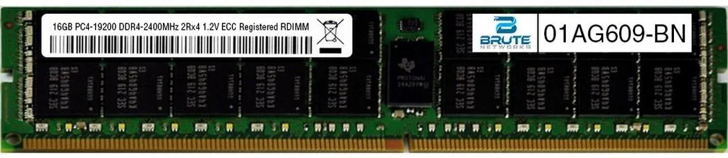 Brute Networks Brute Networks 16GB DDR4-2400 2Rx4 ECC Registered RDIMM 01AG609 — product photo