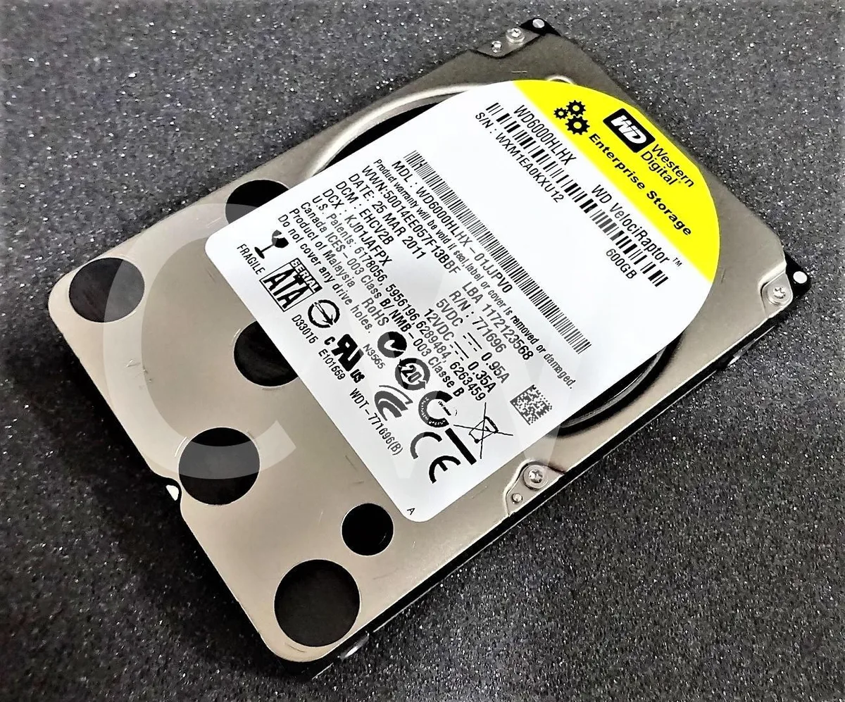 Western Digital Western Digital VelociRaptor WD6000HLHX 600GB 10000RPM 2.5" SATA internal hard drive — product photo