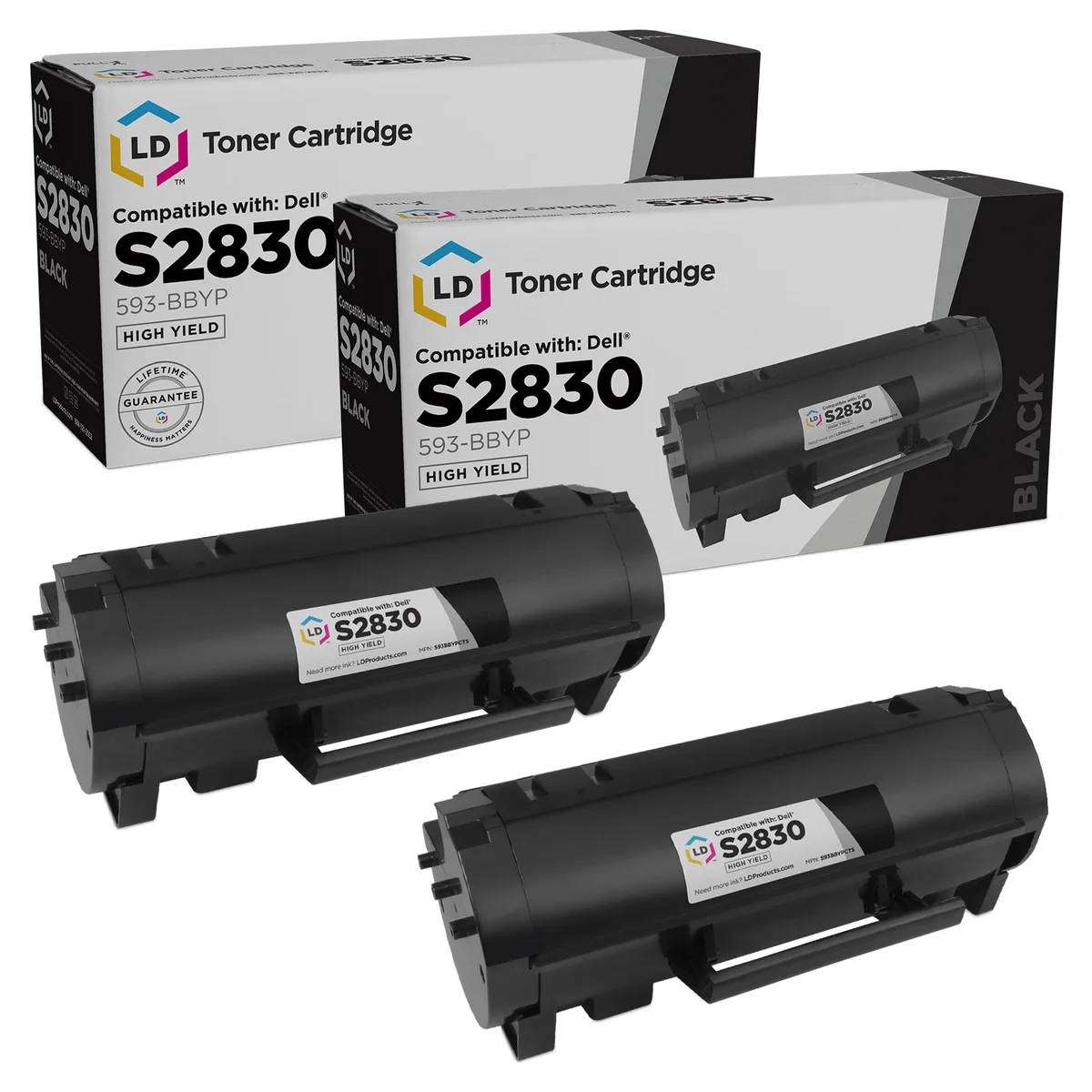 DELL DELL LD Products Toner Cartridge 593-BBYP Black 2-Pack 8500 Pages — product photo