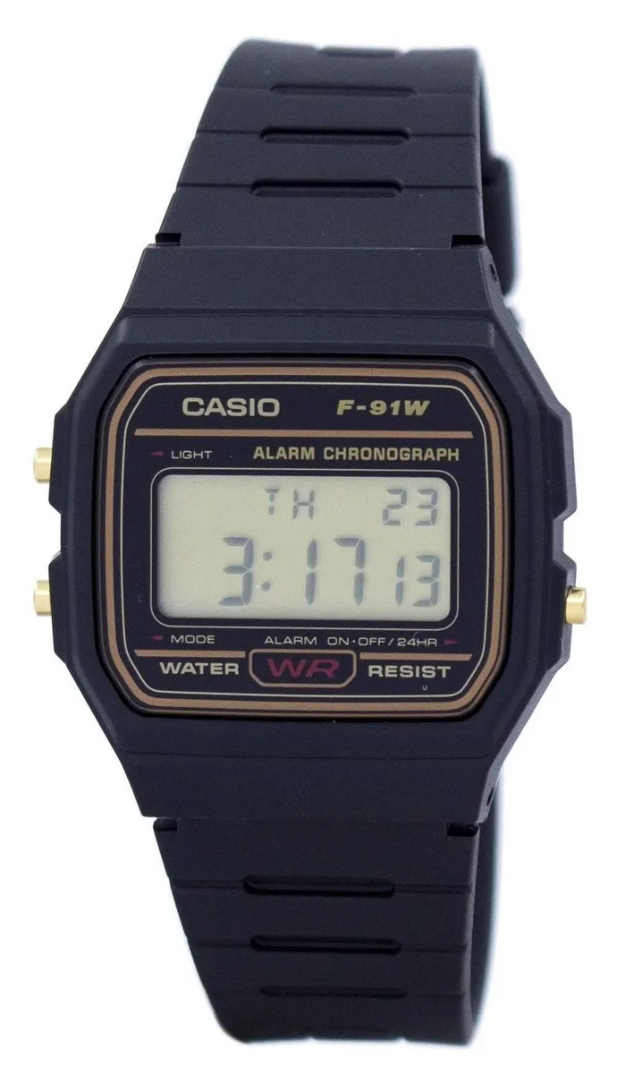 CASIO CASIO F-91WG-9S Digital Chronograph Watch 38.20mm 30m — product photo
