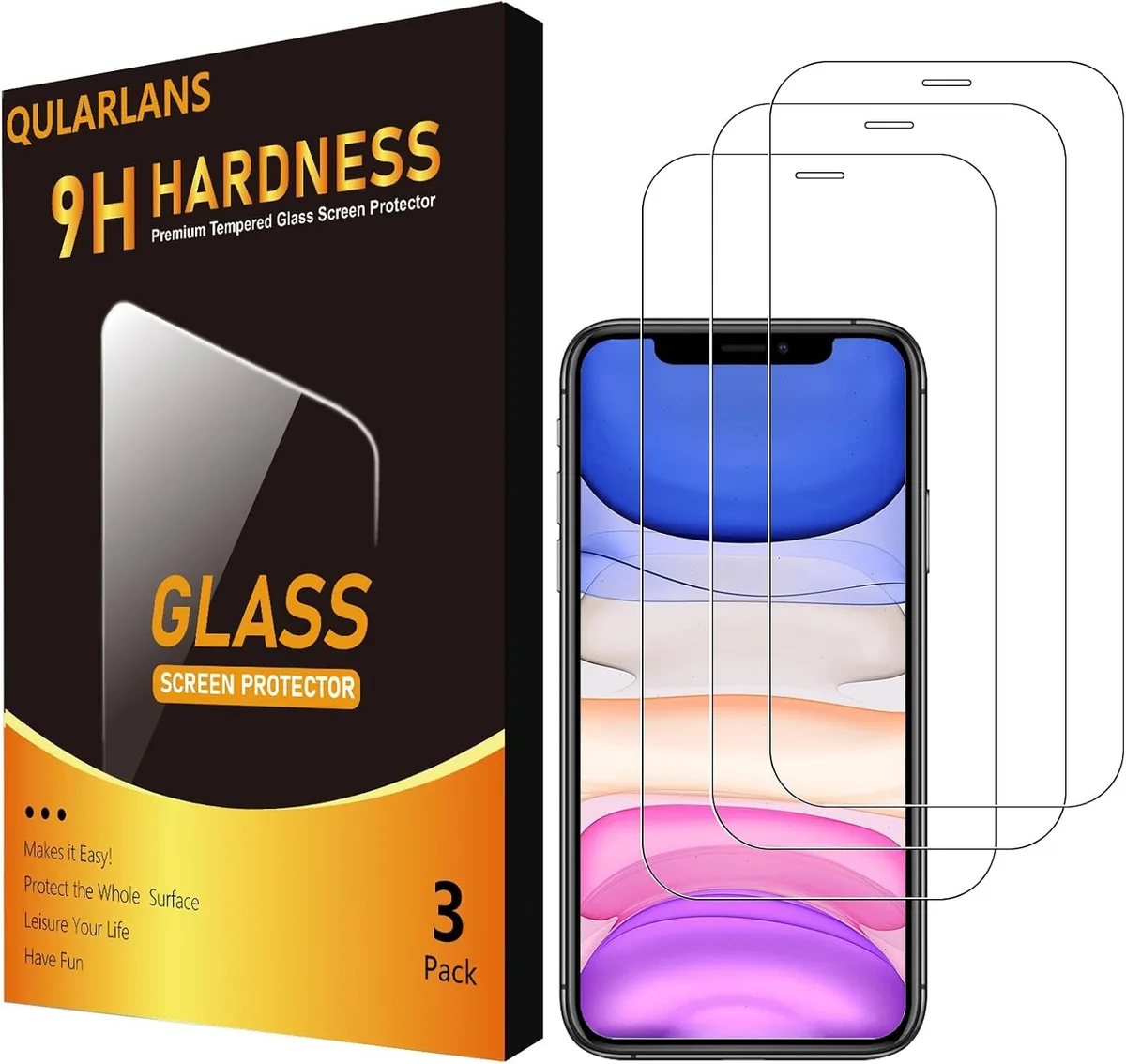 NuoTo NuoTo 3 Pack Tempered Glass Screen Protector for iPhone 11/XR 6.1 Inch — product photo