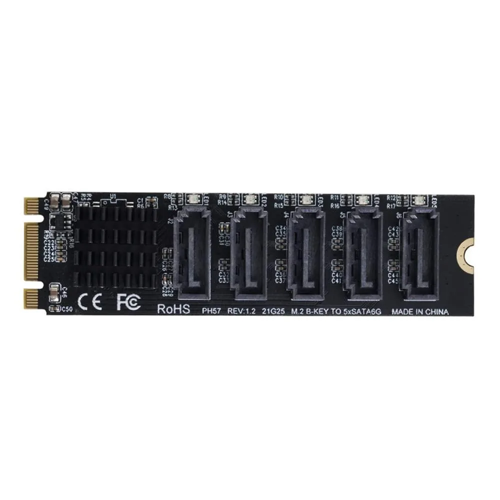 Vszerda Vszerda SA-035 NGFF B+M to 5-port SATA 3.0 JMB575 — product photo