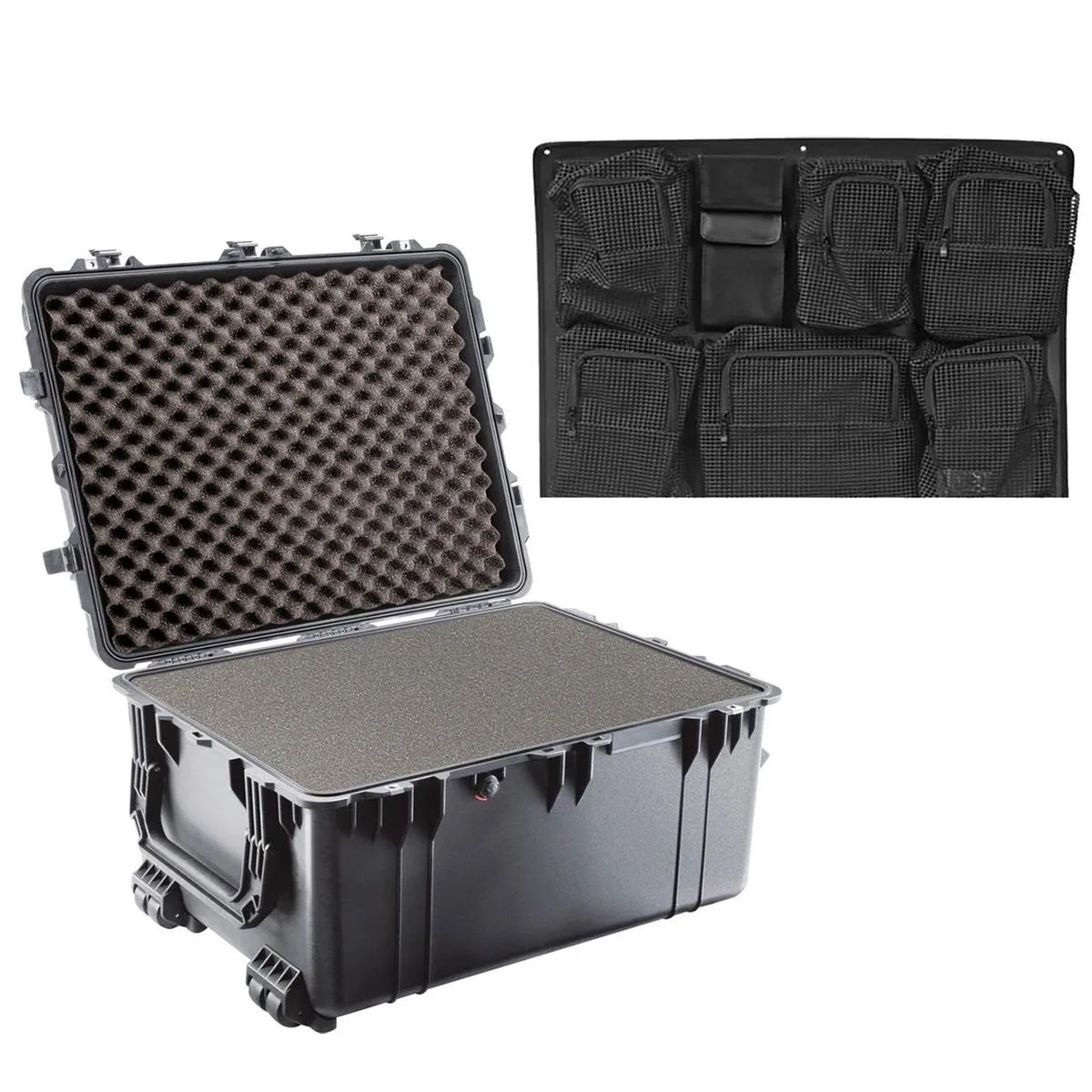Pelican Products, Inc. Pelican 1630 Wheeled Hard Case with 1639 Lid Organizer, Black — product photo