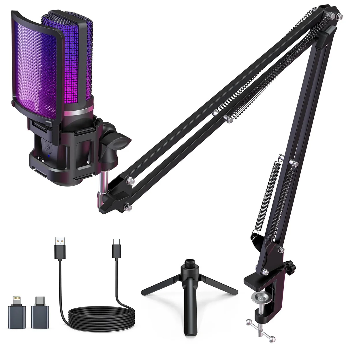  ZealSound BKD-11 PRO RGB USB Microphone 96kHz — product photo