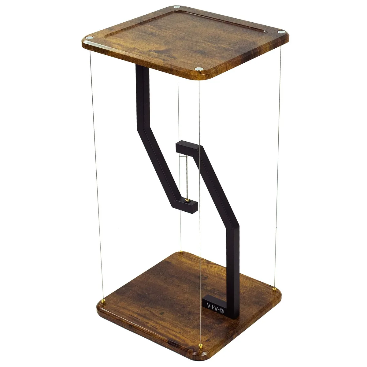 VIVO VIVO Rustic Vintage Brown/Black Tensegrity Speaker Floor Stand — product photo