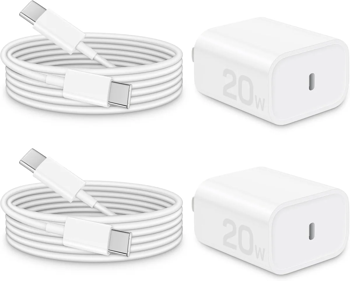 ONITOON ONITOON 20W PD Wall Charger with 6ft USB-C Cable (2-Pack) — product photo