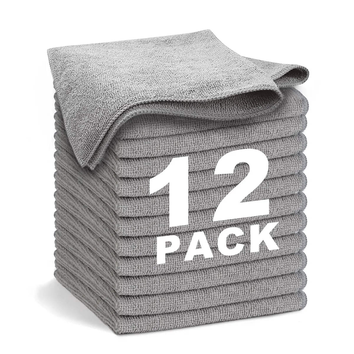  Baldwin Gray Microfiber Cleaning Cloth 33 cm 12 pack — product photo