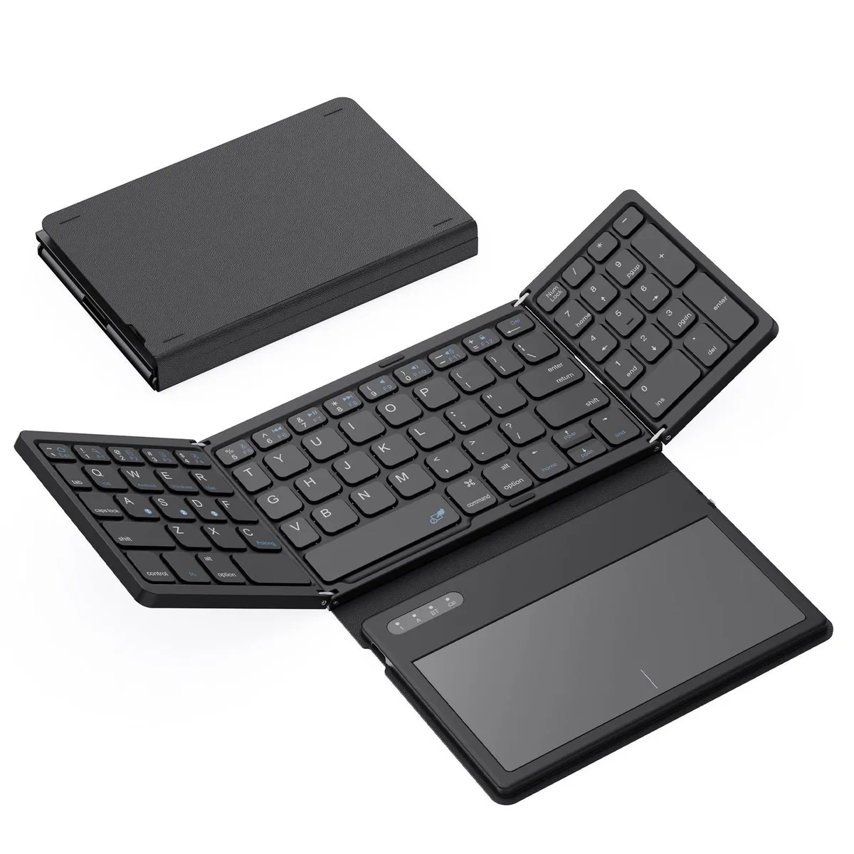 GE Foldable Bluetooth Keyboard Black 5.98 in x 3.94 in x .79 in — product photo