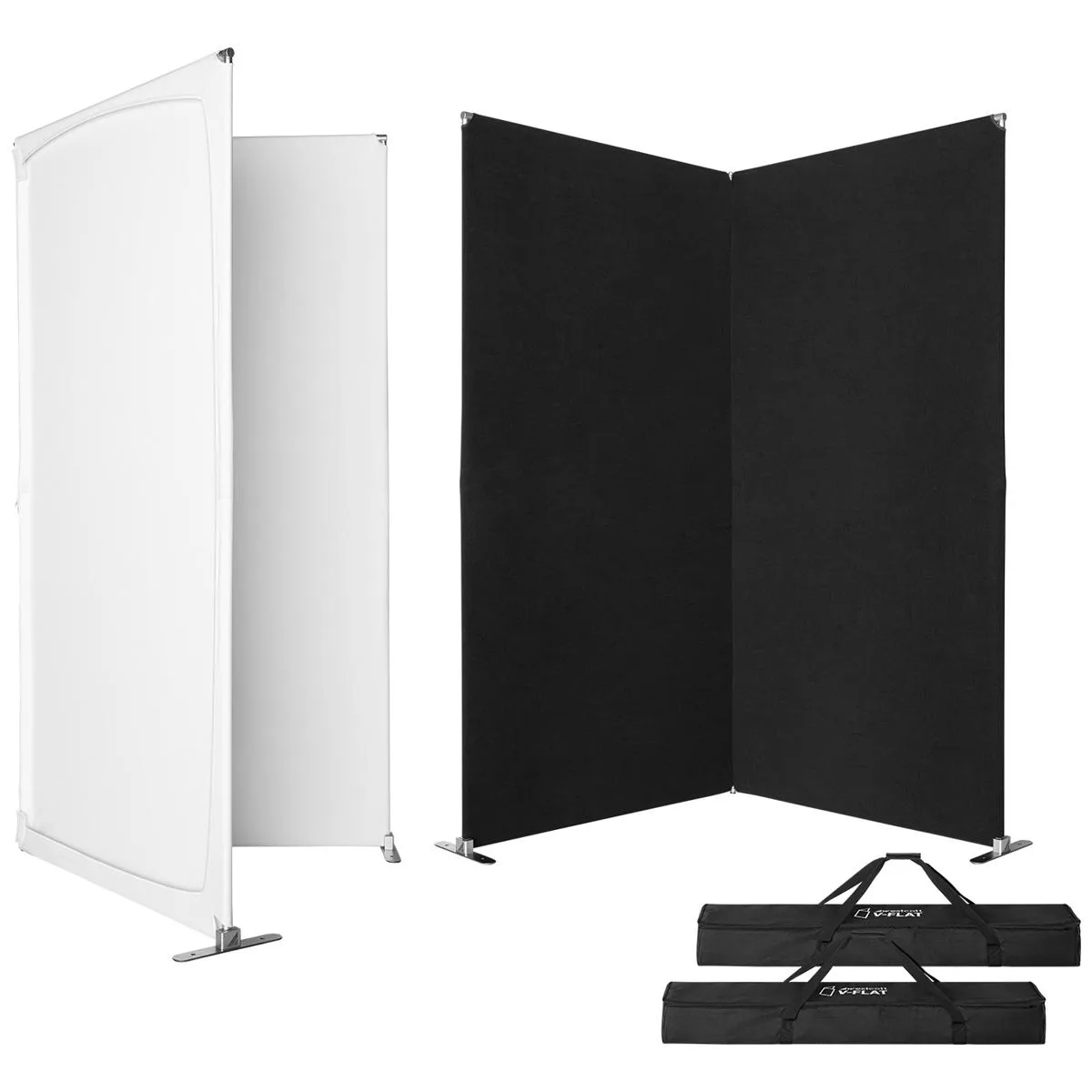Westcott Westcott V-Flat Fabric with Frame 2-Pack White &amp; Black Studio — product photo