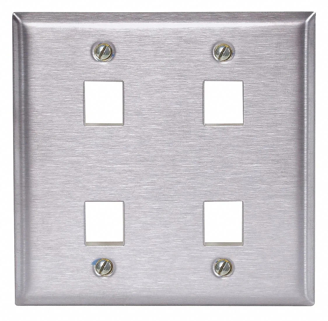 Hubbell Incorporated Hubbell Incorporated SSF204 Wall Plate, 4 Ports, Gray — product photo