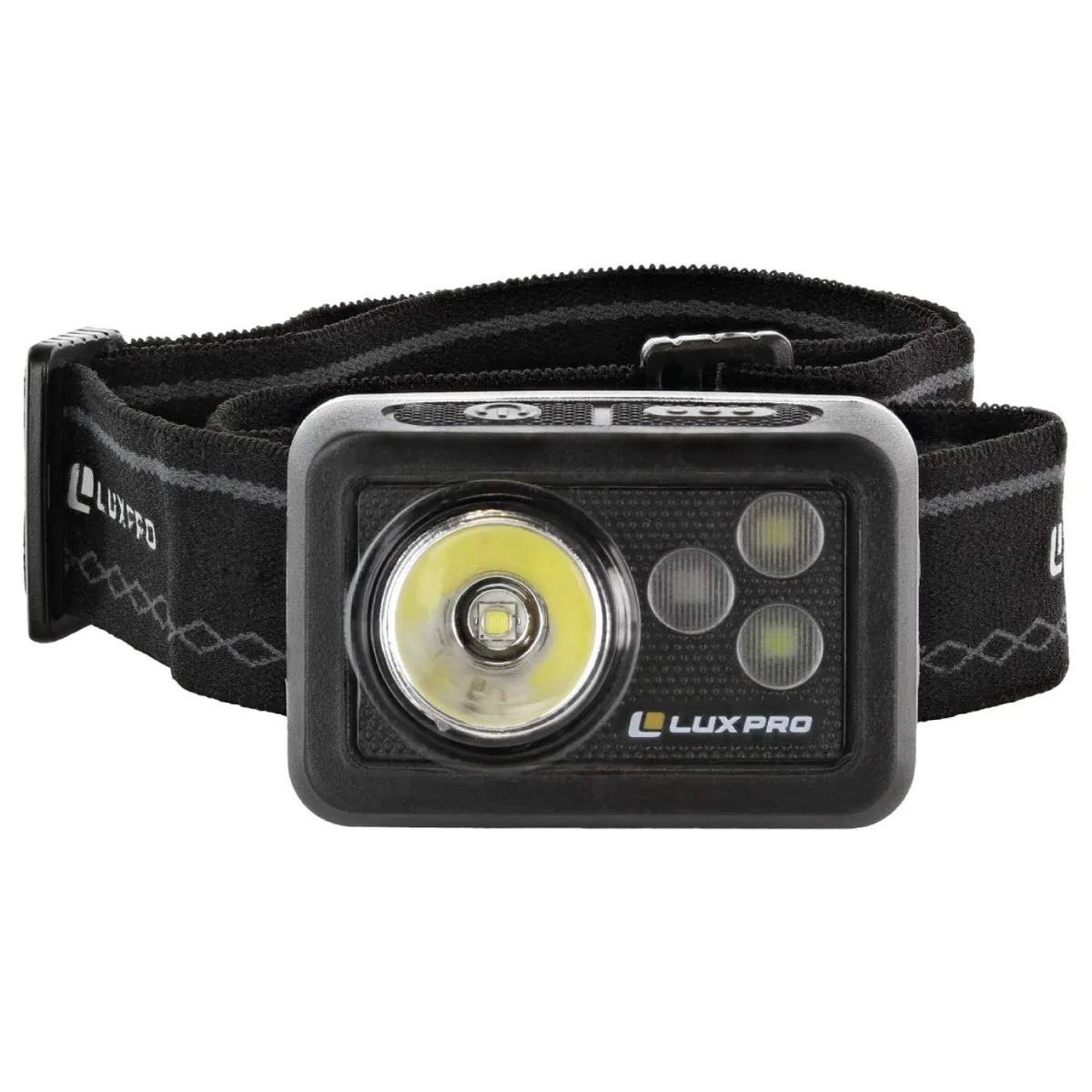 Kaito LP735 waterproof LED headlamp, white plastic, adjustable strap, 355 lumens
