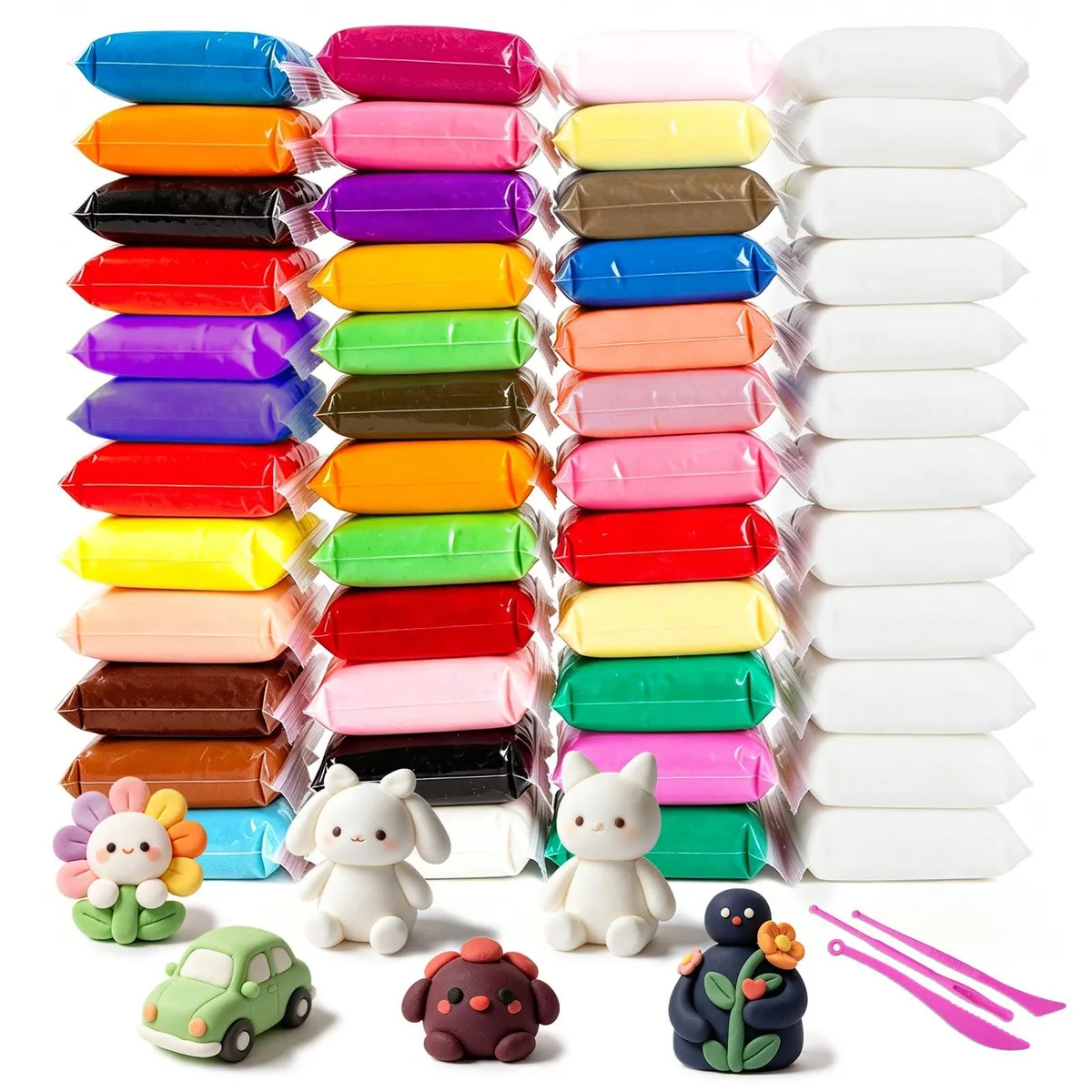Avery CO-Clay-48 Air Dry Clay 48 Pack 36 Colors 3 Tools — product photo