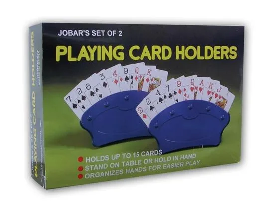 Jobar Jobar JBC673 Card Game Holders Blue 2-Pack 15-Card Capacity — product photo