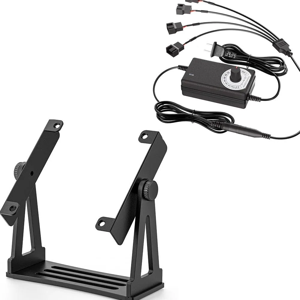 LORDWORLD LORDWORLD PC Fan Speed Controller with Power Supply, Aluminum Stand — product photo