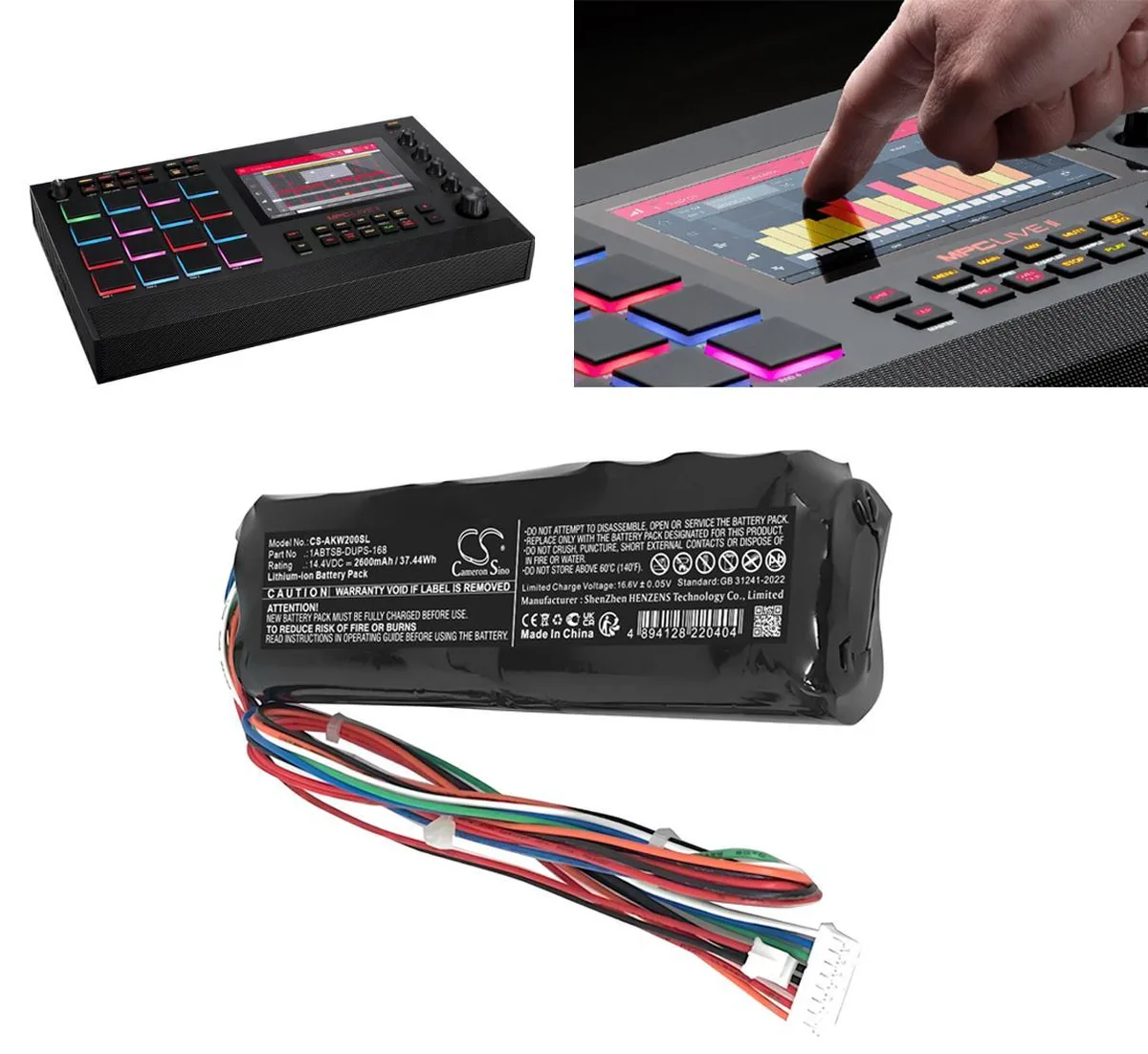  Cameron Sino Battery for AKAI LIVE II MPC Live MK2 2600mAh 14.4V — product photo