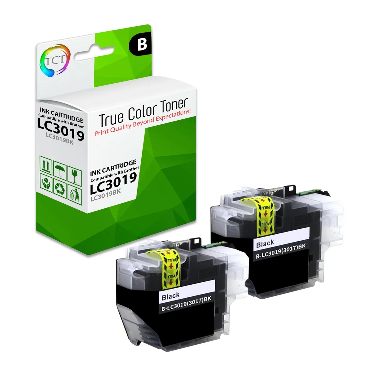 True Color Toner True Color Toner LC3019BK Black Ink Cartridge 2 Pack 3000 Pages — product photo