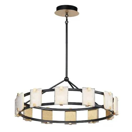 Maxim Maxim Radiant 12-Light Chandelier 34.75" Black Gold Leaf — product photo