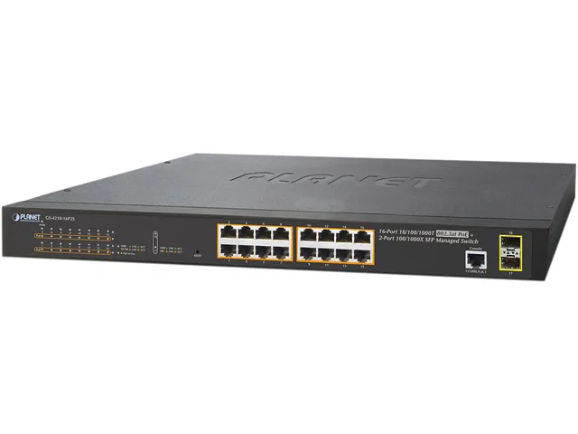 PLANET PLANET GS-4210-16P2S 16-port PoE+ managed network switch — product photo