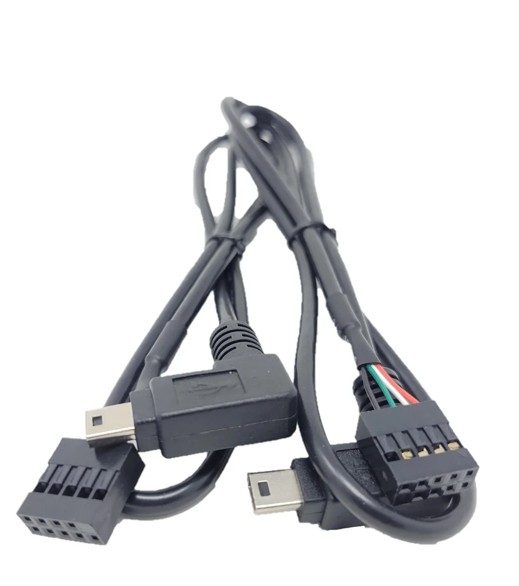 Micro Connectors Micro Connectors MSP-MINI9P. 90 degree Mini USB to 9 pin motherboard cable 2 ft black — product photo