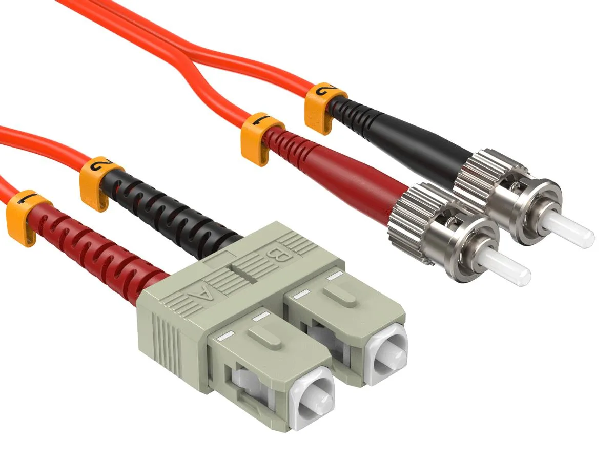 Cable Leader Cable Leader OM1 SC to ST Duplex Fibre Optic Cable 10m Orange — product photo