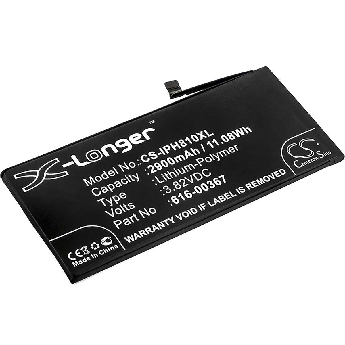 Cameron &amp; Co Cameron &amp; Co DS-CS-IPH810XL cell phone battery 3.82V 2900mAh — product photo