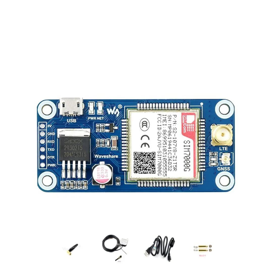 LORDWORLD LORDWORLD SIM7000G NB-IoT/Cat-M/Edge/GPRS HAT development board — product photo