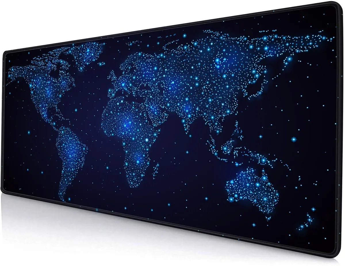 KEHIPI KEHIPI CL231220037 Mouse Pad 31.5 x 11.8 in Galaxy World Map — product photo