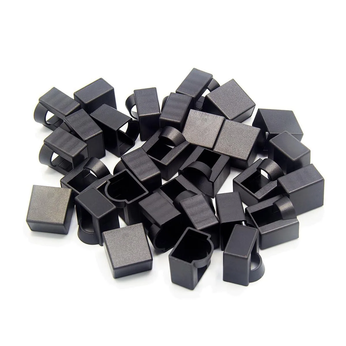 ALSEYE ALSEYE RJ45 Plug Protector Dust Covers 100 Pcs Black Click on Lockable 2 in 1 accessory — product photo