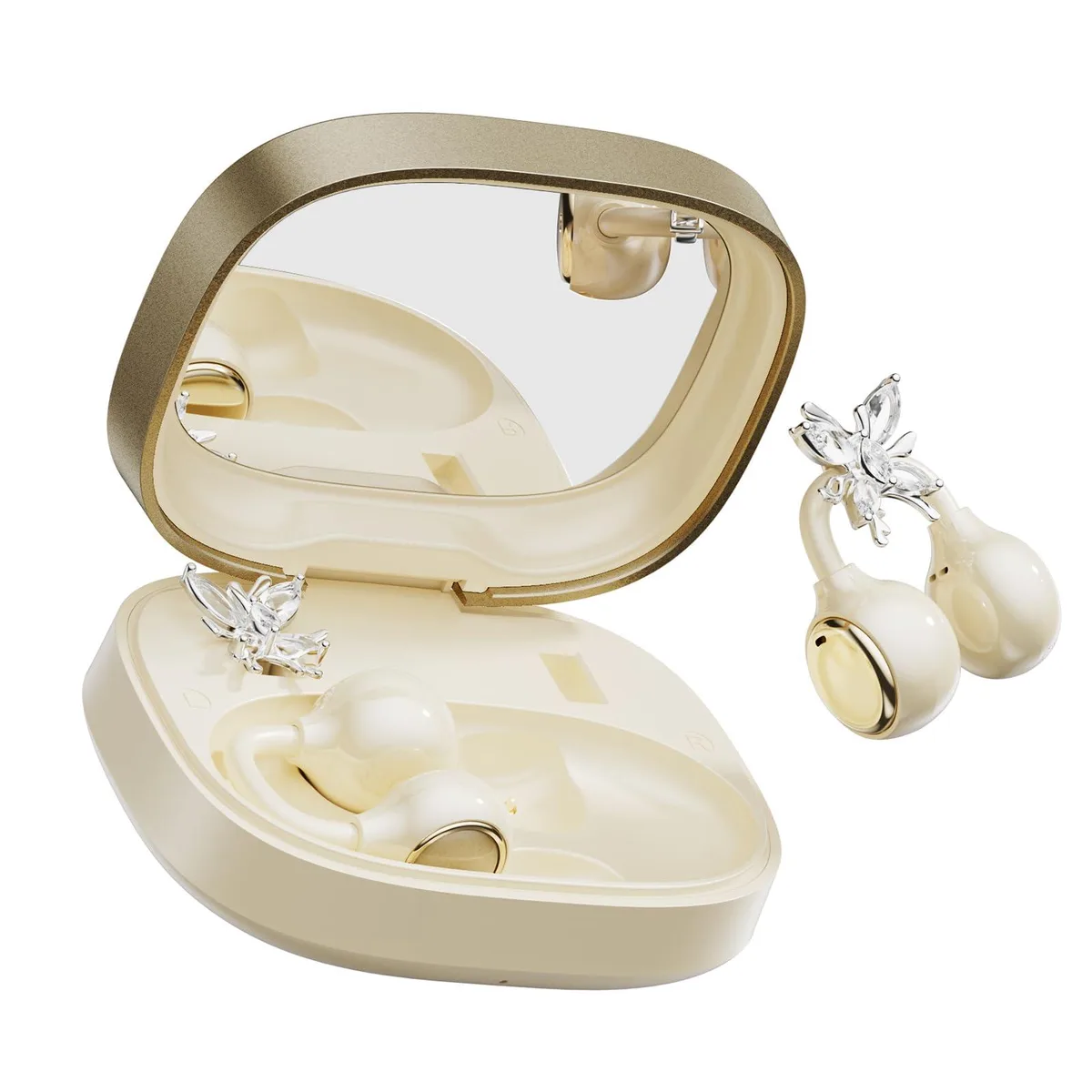 No Sew No Sew M47R Open Ear Clip Headphones Bluetooth 6.0 40H IPX6 Skin — product photo