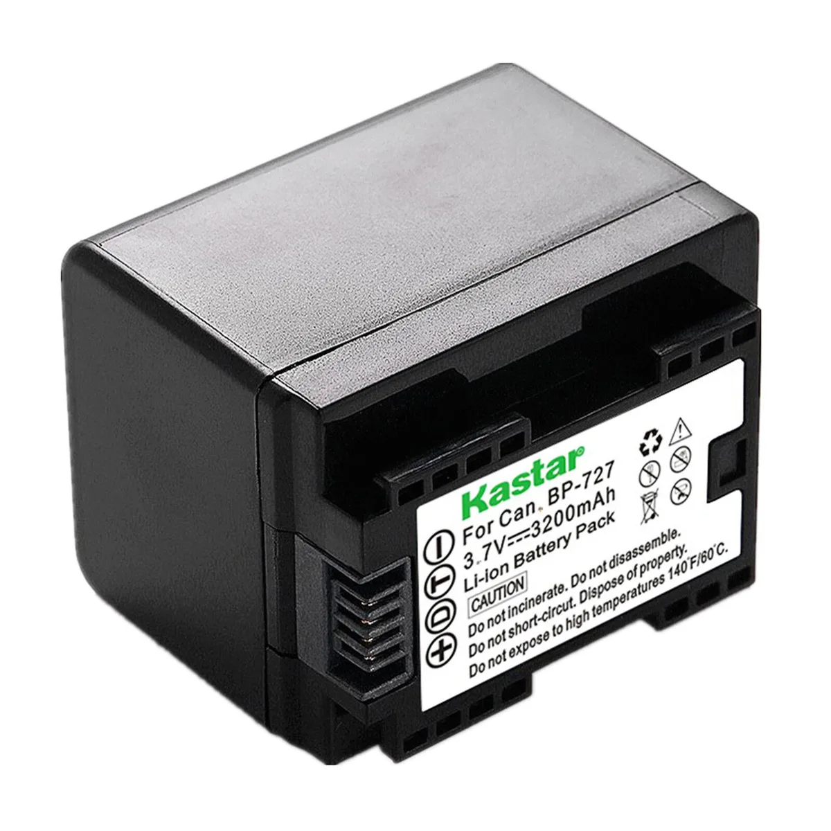 Kastar Kastar BP-727 3.7V 3200mAh camera battery for Canon LEGRIA HF M36 M38 M46 M52 M56 M66 — product photo