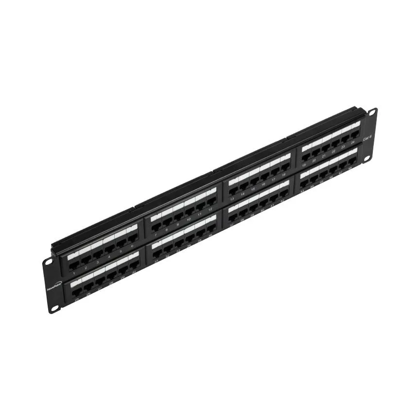 NavePoint NavePoint 48-Port Cat6 UTP Patch Panel 19-Inch 2U Black — product photo