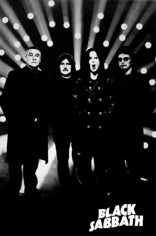 Poster print of Black Sabbath Spotlights artwork on heavy paper, 22 by 34 inches