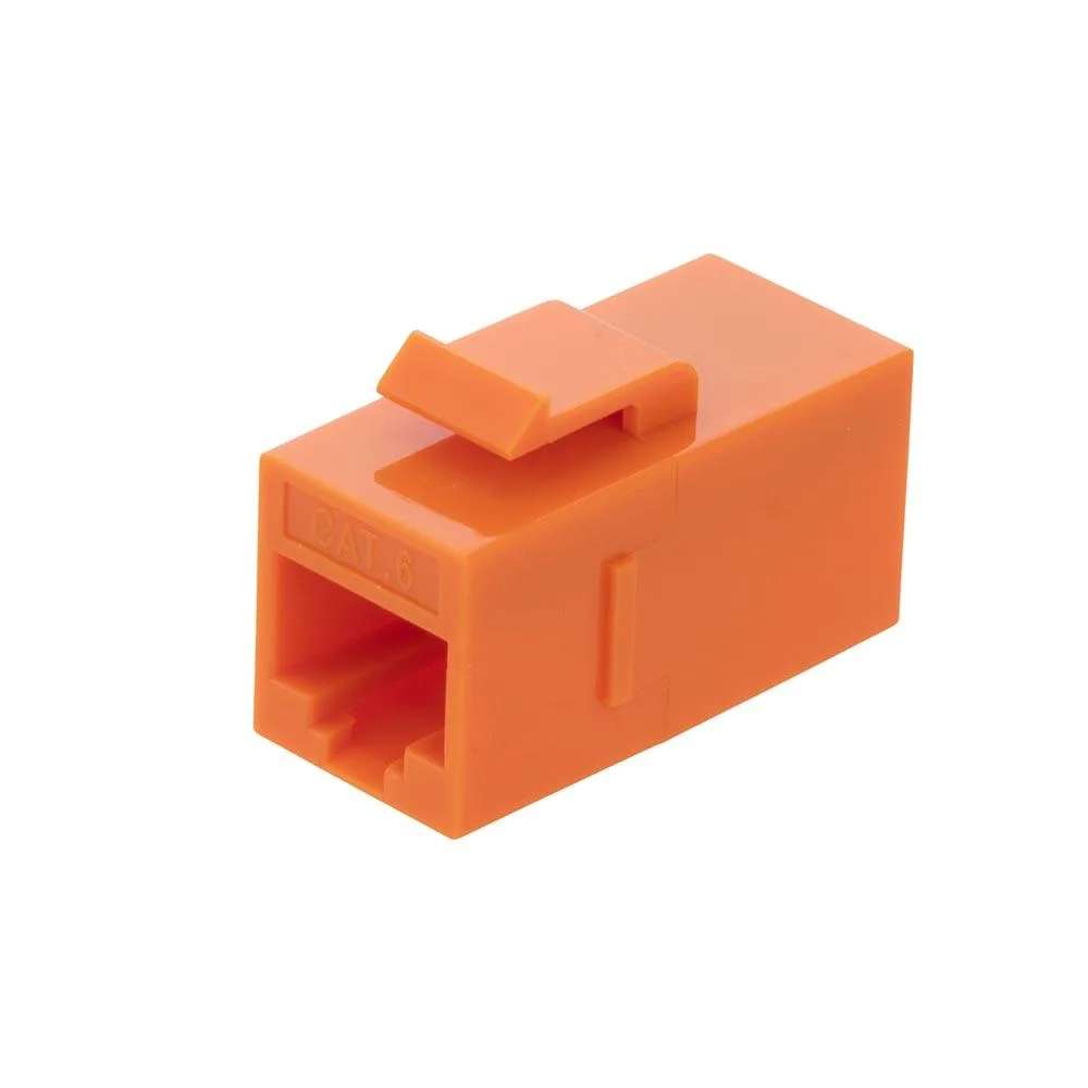 NavePoint NavePoint CAT6 UTP Inline Keystone Coupler Orange 10 pack — product photo