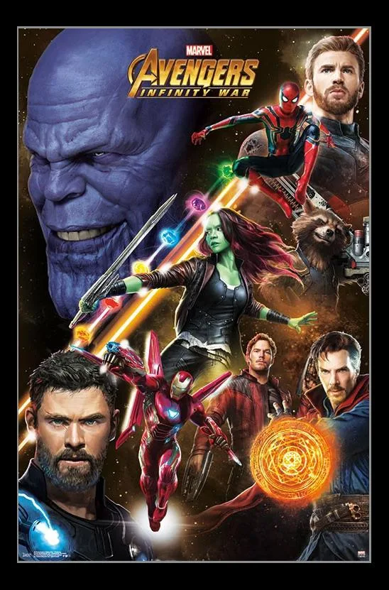 Avengers Infinity War Challenge poster print 22 x 34 on heavy stock paper