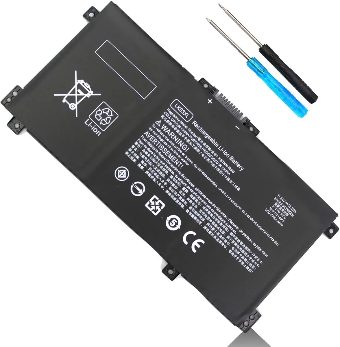 PISKEKAT PISKEKAT LK03XL laptop battery for HP Envy X360 15-bp 15-bq 17-ae 17m-ae — product photo