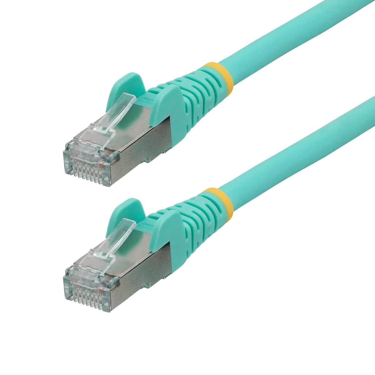 STARTECH STARTECH NLAQ-1F-CAT6A-PATCH network ethernet cable 1ft aqua LSZH 10GbE 500MHz 100W PoE++ — product photo