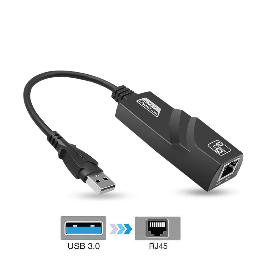 LUOM LUOM SLMU101 USB 3.0 to RJ45 Adapter Converter Wired Network Adapter for Ultrabooks Notebooks Tablets — product photo