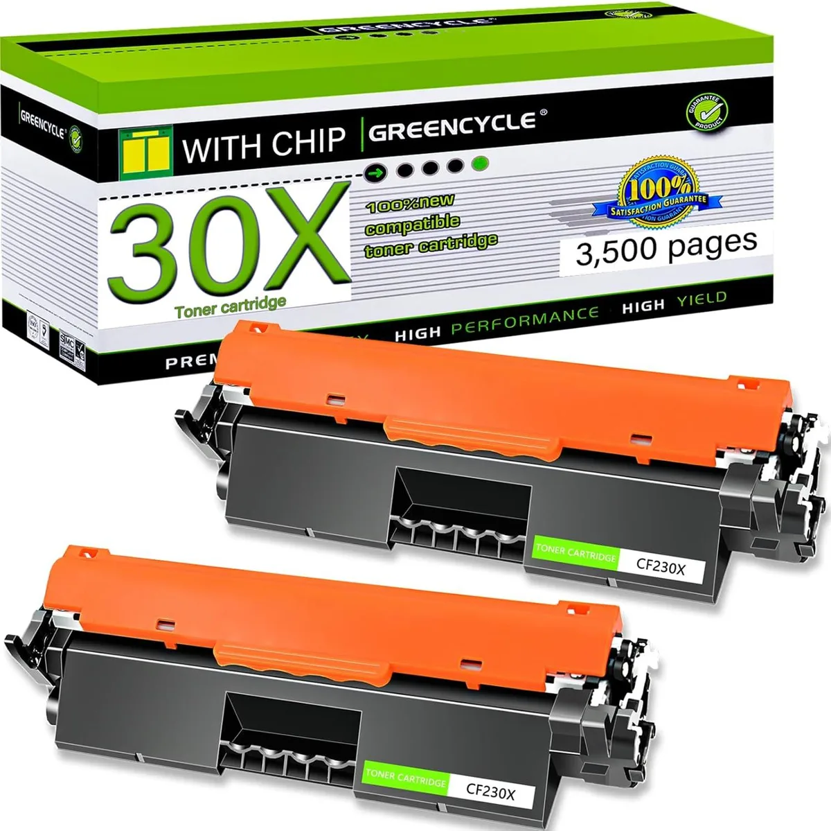 GREENCYCLE GREENCYCLE CF230X Compatible Toner Cartridge 2 Pack Black — product photo