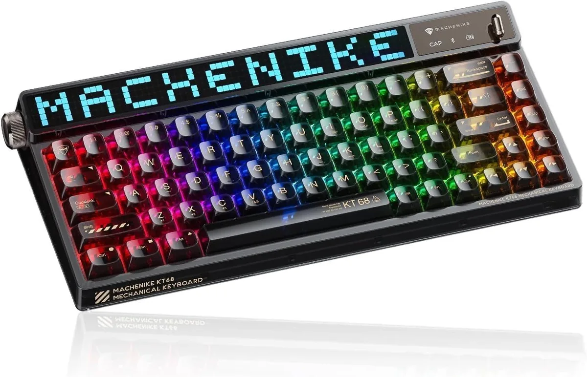 TUKO TUKO 65% 68-Key Mechanical Gaming Keyboard Brown Switch 4000mAh 325-LED Screen — product photo