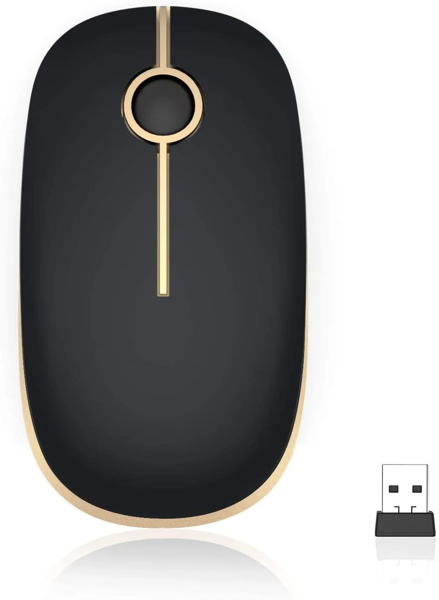 THE ORDINARY THE ORDINARY Wireless Mouse 2.4 GHz Nano Receiver Black Silver — product photo
