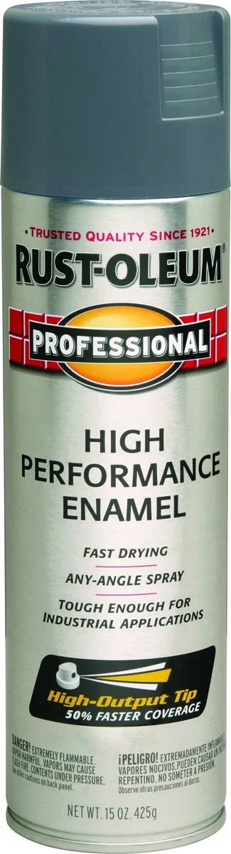 Aerosol spray paint can dark machine gray gloss finish 15 oz