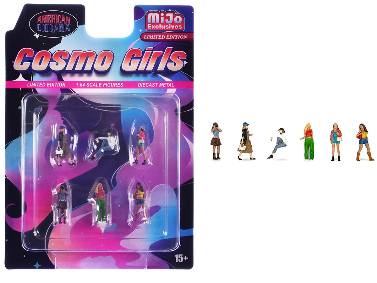 American Diorama American Diorama Cosmo Girls 6-Figure Diecast Set 1/64 Scale — product photo