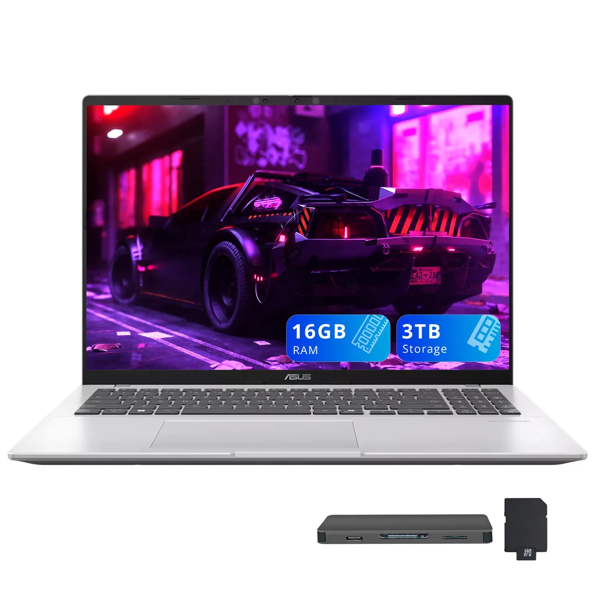 ASUS ASUS Vivobook 16.0" WUXGA Business Laptop Snapdragon X X1-26-100 16GB DDR5 2TB SSD Silver — product photo