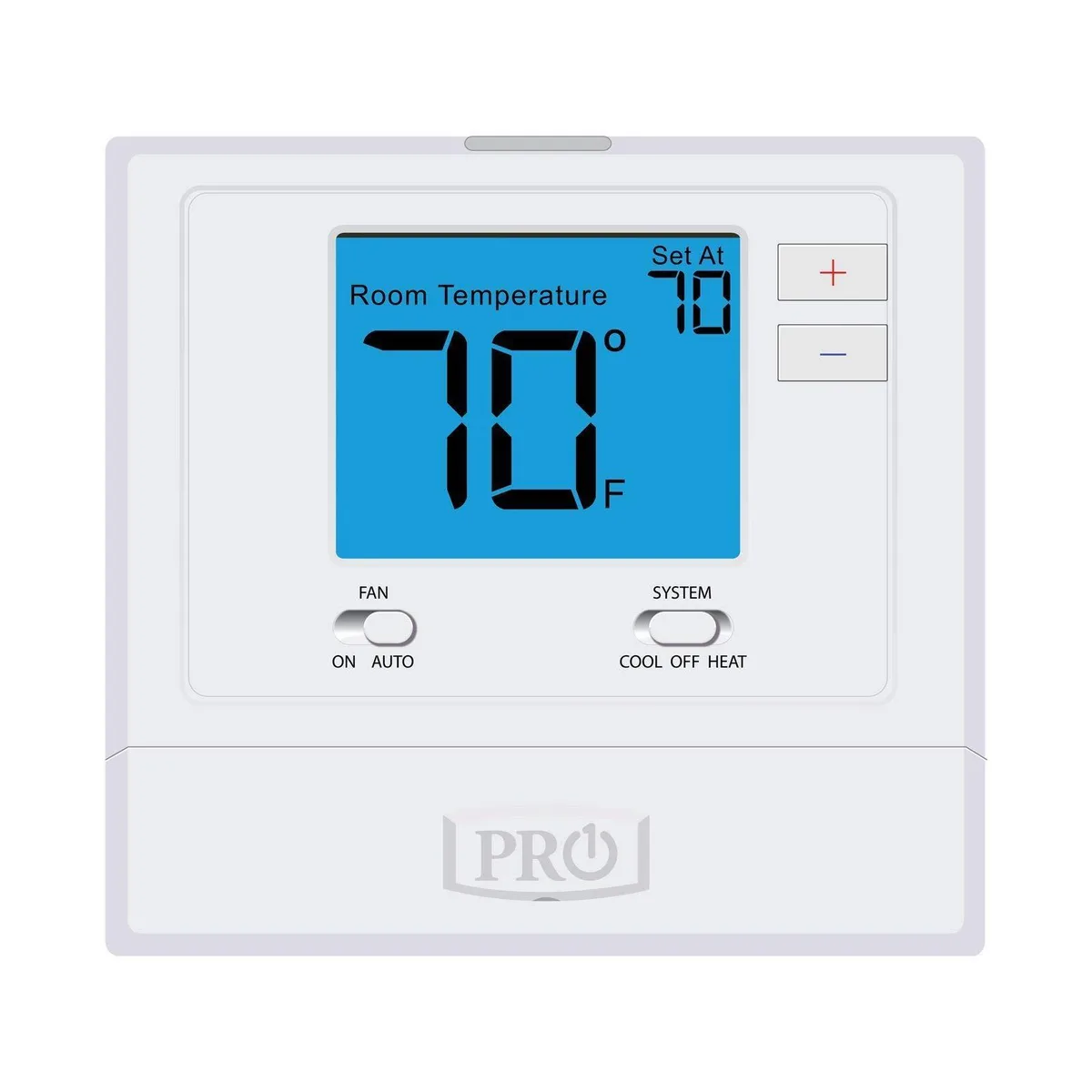  PRO1 T701 non-programmable thermostat 24 V 4 in display 90% humidity 125 VAC 12 pack — product photo