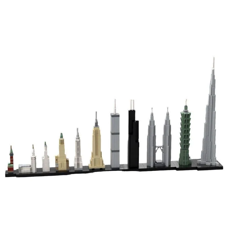 ZITIANYOUBUILD ZITIANYOUBUILD MOC-238711 1/2500 Tallest Buildings Blocks Set 1332PCS — product photo