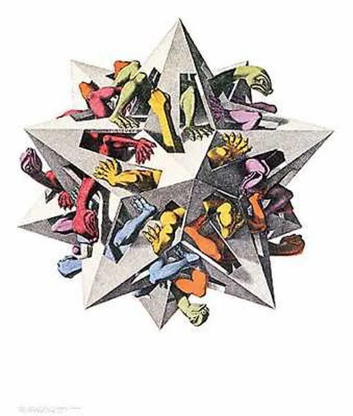M.C. Escher Gravity poster print 22 x 26 inches on heavy paper