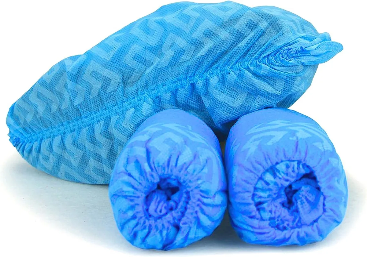 G &amp; F Products G &amp; F Products 13033 Shoe Racks Blue 100 Pack 50 Pairs Slip Resistant — product photo