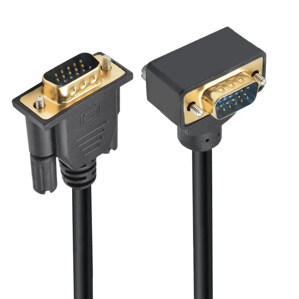 Vszerda Vszerda 90° Down Angled VGA Cable Male-Male 3COAX+6C 1.0m — product photo